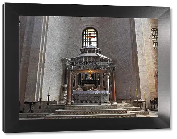 Interior of the Basilica of San Nicola, Basilica of St. Nicholas of Myra, Bari, Apulia, Italy