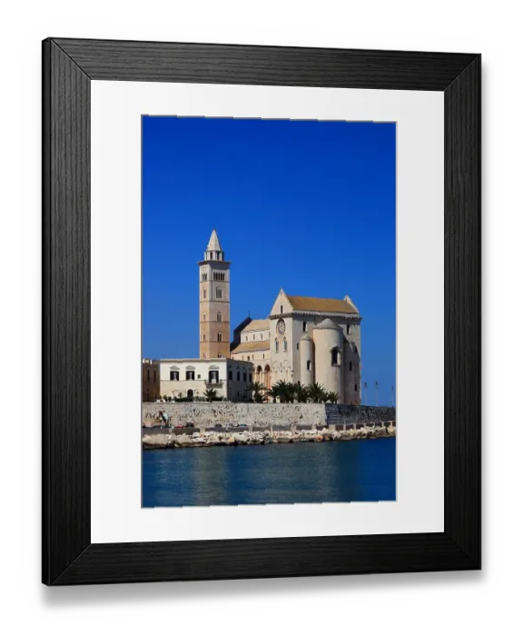 Framed Print : Cathedral of San Nicola Pellegrino, Saint Nicholas the Pilgrim, Trani, Episcopal Church of the Archdiocese of Trani-Barletta-Bisceglie, Norman Churches, Puglia, Italy