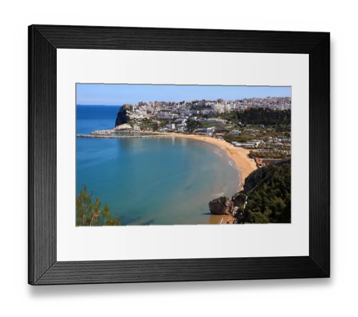 Framed Print : View of the village of Pischici, Peschici, province of Foggia, Gargano, Puglia, Italy Framed Print : View of the village of Pischici, Peschici, province of Foggia, Gargano, Puglia, Italy