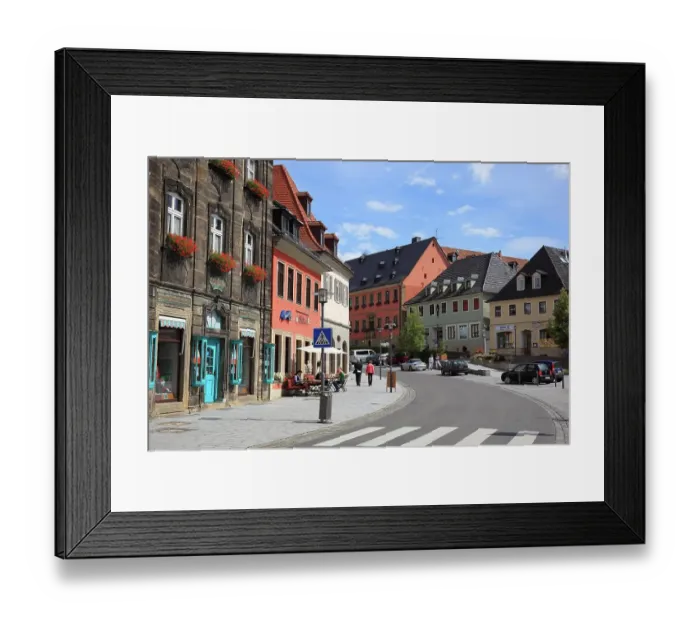 Framed Print : At the market place in Lichtenfels, Upper Franconia, Bavaria, Germany Framed Print : At the market place in Lichtenfels, Upper Franconia, Bavaria, Germany