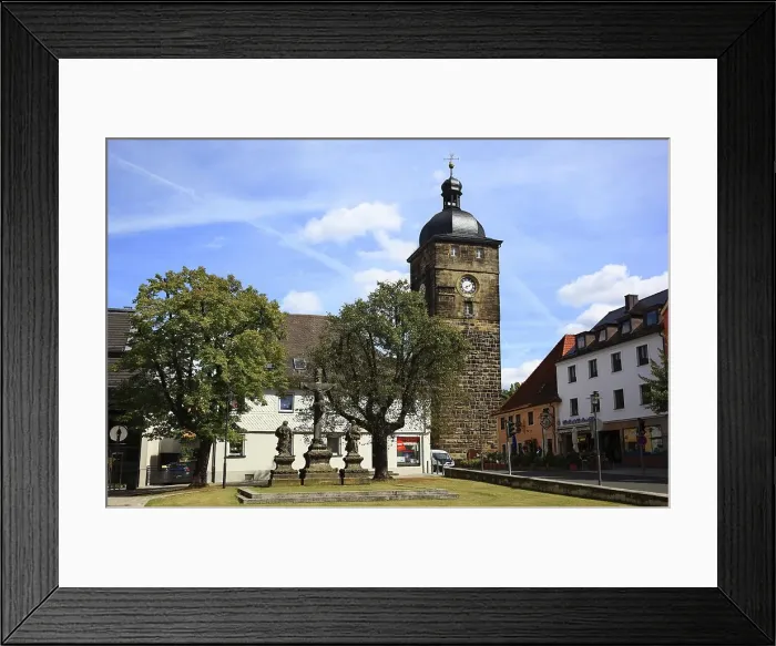 Framed Print : Upper Gate, Kronach Gate Tower, in Lichtenfels, Upper Franconia, Bavaria, Germany