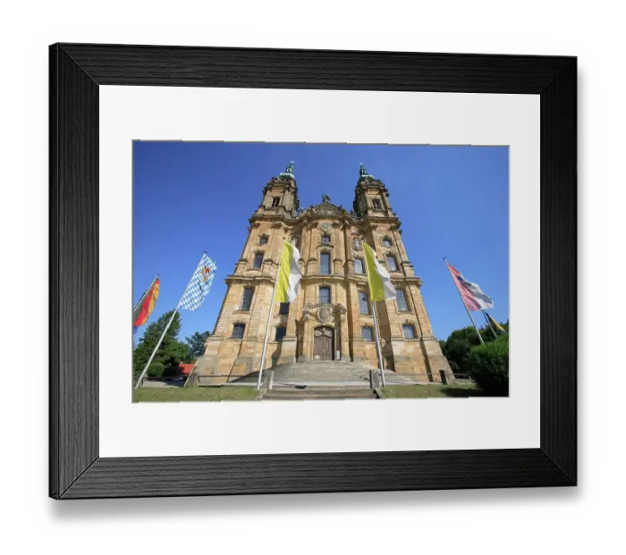 Framed Print : The Basilica of Fourteen Saints, pilgrimage church, place of worship dedicated to the Holy Fourteen Helpers in Need, near Bad Staffelstein, Lichtenfels district, Upper Franconia, Bavaria, Germany Framed Print : The Basilica of Fourteen Saints, pilgrimage church, place of worship dedicated to the Holy Fourteen Helpers in Need, near Bad Staffelstein, Lichtenfels district, Upper Franconia, Bavaria, Germany
