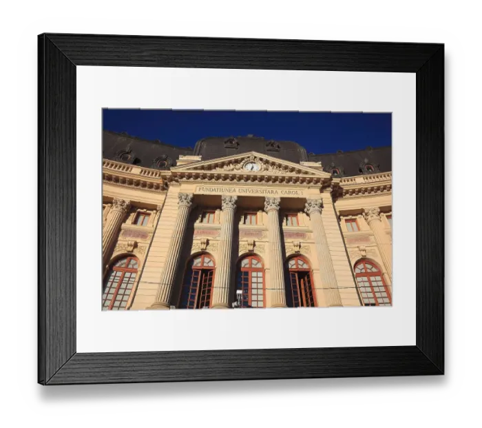 Framed Print : University Library, Bucharest, Romania Framed Print : University Library, Bucharest, Romania