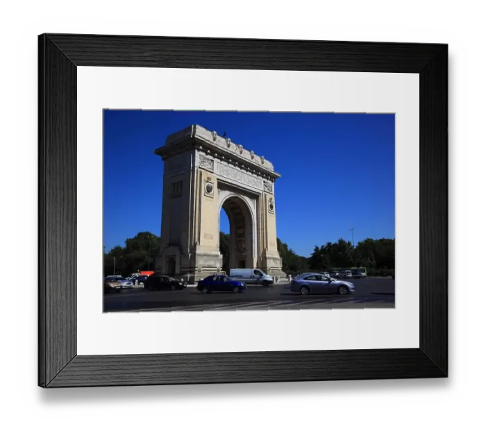 Framed Print : The Arcul de Triumf is a triumphal arch in the Romanian capital Bucharest, Romania Framed Print : The Arcul de Triumf is a triumphal arch in the Romanian capital Bucharest, Romania