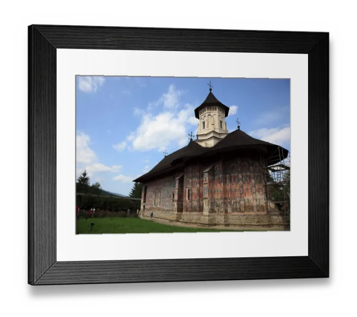 Framed Print : Vatra Moldovitei, Moldovita Monastery, Manastirea Moldovita, a Romanian Orthodox womans monastery, the church inside the monastery walls dedicated to the Annunciation was inscribed on the UNESCO World Heritage List in 1993, Moldovan Monasteries Framed Print : Vatra Moldovitei, Moldovita Monastery, Manastirea Moldovita, a Romanian Orthodox womans monastery, the church inside the monastery walls dedicated to the Annunciation was inscribed on the UNESCO World Heritage List in 1993, Moldovan Monasteries