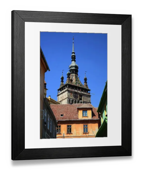 Framed Print : The Hour Tower, Turnul cu Ceas, Sighisoara, Sighisoara, Saxoburgum, in Mures County, Transylvania, Romania Framed Print : The Hour Tower, Turnul cu Ceas, Sighisoara, Sighisoara, Saxoburgum, in Mures County, Transylvania, Romania
