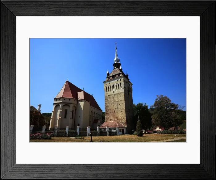 Framed Print : Protestant church built in the Gothic style in 1496 in Saschiz, German Keisd, is a parish in Transylvania, Romania Framed Print : Protestant church built in the Gothic style in 1496 in Saschiz, German Keisd, is a parish in Transylvania, Romania