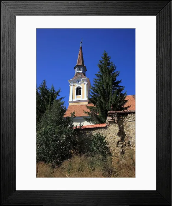 Framed Print : Church castle of Crit, German Deutsch-Kreuz, a locality in Transylvania, Romania Framed Print : Church castle of Crit, German Deutsch-Kreuz, a locality in Transylvania, Romania