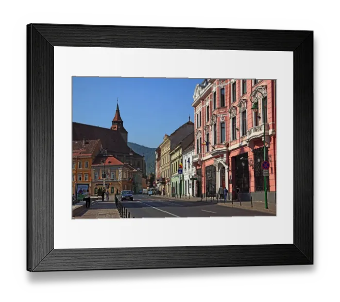 Framed Print : In the old town on Piata Sfatului Square, view of the Black Church, Biserica Neagra, Brasov, Brasov, Transylvania, Romania Framed Print : In the old town on Piata Sfatului Square, view of the Black Church, Biserica Neagra, Brasov, Brasov, Transylvania, Romania