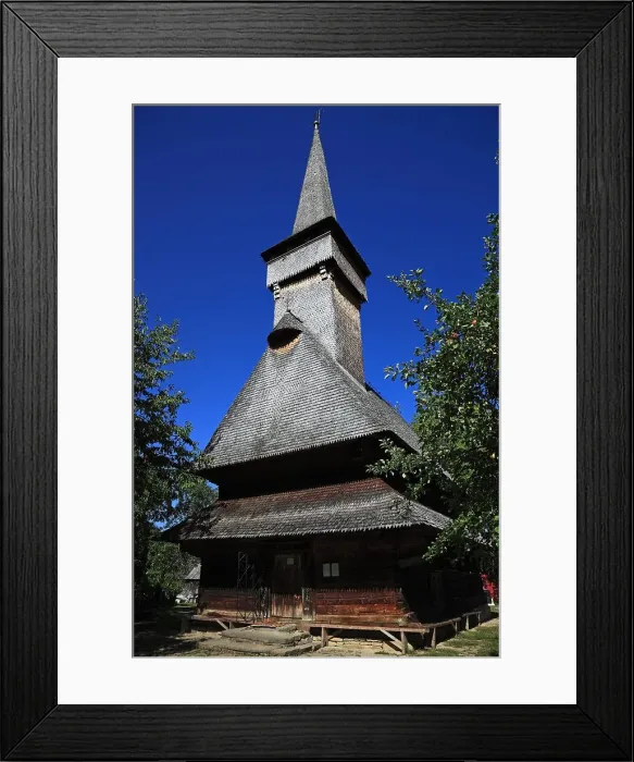 Framed Print : The wooden church Cuvioasa Paraschiva in Deseti, built in 1770, is a UNESCO World Heritage Site. Maramures, Romania Framed Print : The wooden church Cuvioasa Paraschiva in Deseti, built in 1770, is a UNESCO World Heritage Site. Maramures, Romania