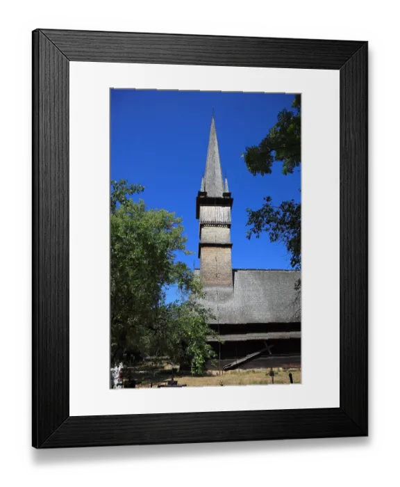 Framed Print : Unesco World Heritage Site Wooden Church, Church of the Holy Archangels of Surdesti, Maramures, Romania Framed Print : Unesco World Heritage Site Wooden Church, Church of the Holy Archangels of Surdesti, Maramures, Romania