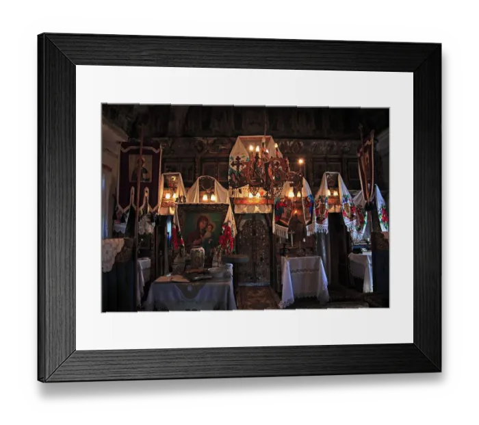 Framed Print : Unesco World Heritage Site Plopis Wooden Church, built in 1798, Maramaris, Romania