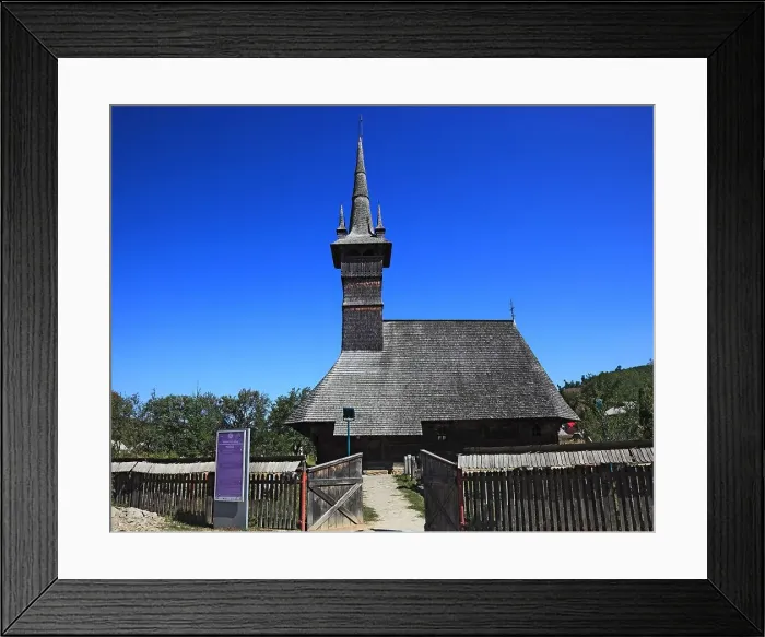 Framed Print : Unesco World Heritage Site Rogoz Wooden Church, built in 1663, Maramures, Romania Framed Print : Unesco World Heritage Site Rogoz Wooden Church, built in 1663, Maramures, Romania