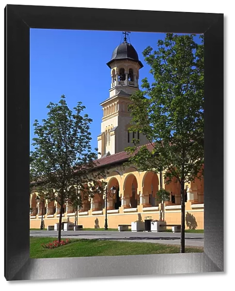 Gate tower of the Coronation Cathedral of the Romanian Orthodox Church, Alba Iulia, Balgrad, German Karlsburg, is the capital of Alba County in Transylvania, Romania