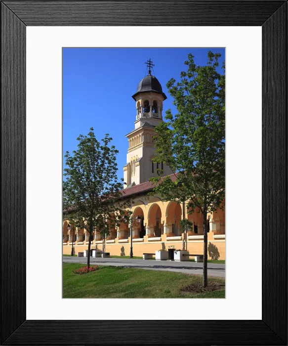 Framed Print : Gate tower of the Coronation Cathedral of the Romanian Orthodox Church, Alba Iulia, Balgrad, German Karlsburg, is the capital of Alba County in Transylvania, Romania Framed Print : Gate tower of the Coronation Cathedral of the Romanian Orthodox Church, Alba Iulia, Balgrad, German Karlsburg, is the capital of Alba County in Transylvania, Romania