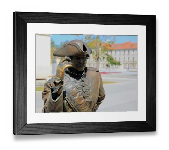 Framed Print : Bronze figure in the historic fortress of Alba Iulia, Balgrad, German Karlsburg, is the capital of Alba County in Transylvania, Romania Framed Print : Bronze figure in the historic fortress of Alba Iulia, Balgrad, German Karlsburg, is the capital of Alba County in Transylvania, Romania