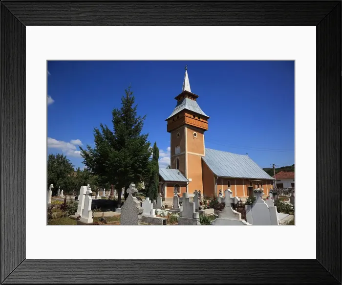 Framed Print : Church of Saint Nicola and cemetery of Geoagiu, Gergesdorf, in the county of Hunedoara, Transylvania, Romania Framed Print : Church of Saint Nicola and cemetery of Geoagiu, Gergesdorf, in the county of Hunedoara, Transylvania, Romania