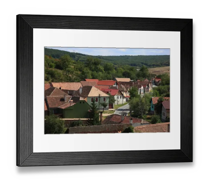 Framed Print : View of Calnic from the Counts Castle. Calnic, German Kelling, is a municipality in Alba County in Transylvania, Romania Framed Print : View of Calnic from the Counts Castle. Calnic, German Kelling, is a municipality in Alba County in Transylvania, Romania