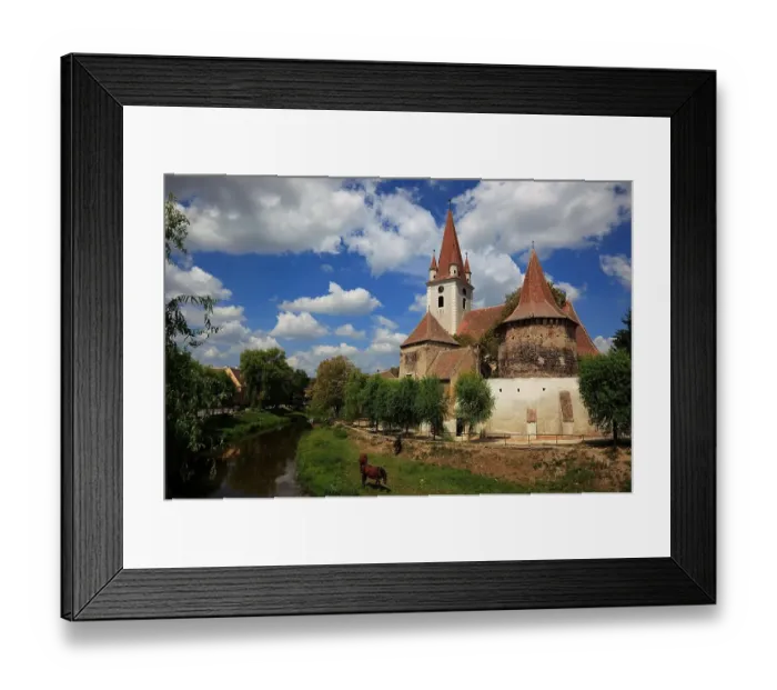 Framed Print : Grossau fortified church, built in 1498. Cristian, German Grossau or Grossau, Saxon Grissau, is a village in Transylvania, Romania Framed Print : Grossau fortified church, built in 1498. Cristian, German Grossau or Grossau, Saxon Grissau, is a village in Transylvania, Romania