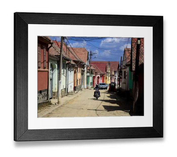 Framed Print : Typical Transylvanian village structure, here in Rasinari, Transylvania, Romania Framed Print : Typical Transylvanian village structure, here in Rasinari, Transylvania, Romania