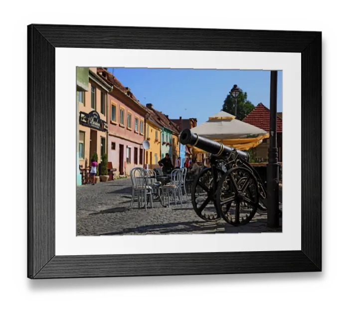 Framed Print : Cannon at Bulevardul Corneliu Coposco, Haller Bastion, Sibiu, Romania Framed Print : Cannon at Bulevardul Corneliu Coposco, Haller Bastion, Sibiu, Romania