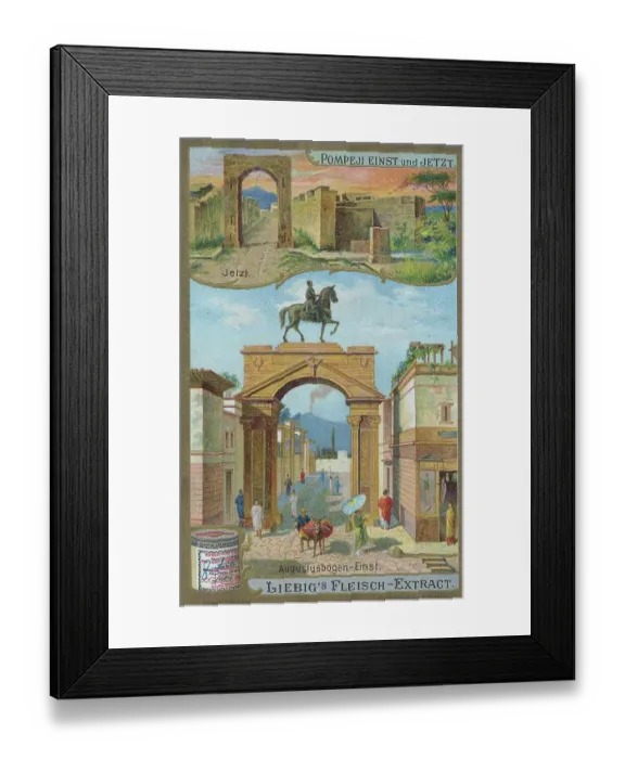 Framed Print : Picture series Pompeii once and in 1900, Italy, the Arch of Augustus, digitally restored reproduction of a collective picture from ca 1900, public domain, exact date unknown Framed Print : Picture series Pompeii once and in 1900, Italy, the Arch of Augustus, digitally restored reproduction of a collective picture from ca 1900, public domain, exact date unknown