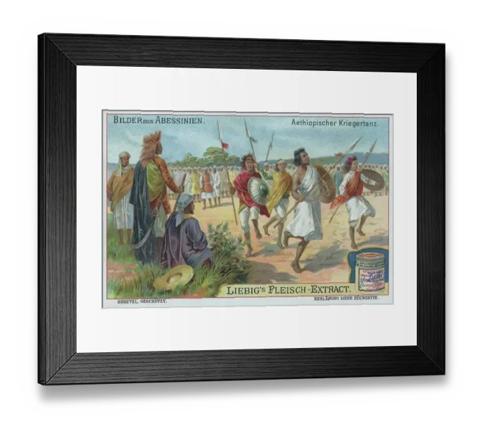 Framed Print : Series of pictures from Abyssinia, Ethiopia, war dance, digitally restored reproduction of a collector's picture from ca 1900 Framed Print : Series of pictures from Abyssinia, Ethiopia, war dance, digitally restored reproduction of a collector's picture from ca 1900