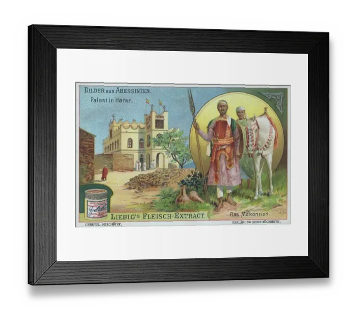 Framed Print : Series of pictures from Abyssinia, Ethiopia, Palace in Harar, Ras Makonnen, digitally restored reproduction of a collector's picture from c. 1900 Framed Print : Series of pictures from Abyssinia, Ethiopia, Palace in Harar, Ras Makonnen, digitally restored reproduction of a collector's picture from c. 1900