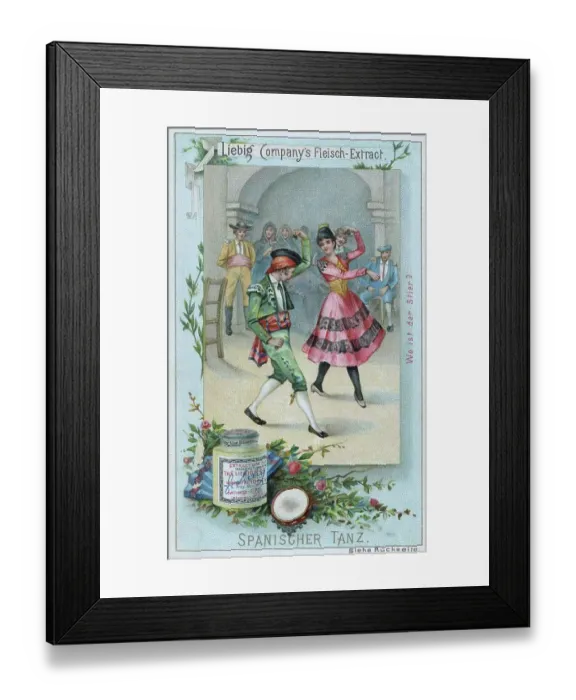 Framed Print : Picture series Dances of the Countries, Spanish Dance, Spain, digitally restored reproduction of a collector's picture from ca 1900 Framed Print : Picture series Dances of the Countries, Spanish Dance, Spain, digitally restored reproduction of a collector's picture from ca 1900