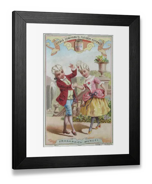 Framed Print : Picture series Dances of the Countries, France, Minuet, digitally restored reproduction of a collector's picture from c. 1900 Framed Print : Picture series Dances of the Countries, France, Minuet, digitally restored reproduction of a collector's picture from c. 1900