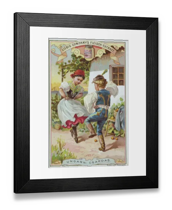 Framed Print : Picture series Dances of the Countries, Hungary, Csardas, digitally restored reproduction of a collector's picture from c. 1900 Framed Print : Picture series Dances of the Countries, Hungary, Csardas, digitally restored reproduction of a collector's picture from c. 1900