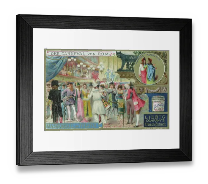 Framed Print : Picture series The Carnveal of Rome, Italy, Masked Ball in the Theatre, Historical, digitally restored reproduction of a collector's picture from ca 1900, exact date unknown Framed Print : Picture series The Carnveal of Rome, Italy, Masked Ball in the Theatre, Historical, digitally restored reproduction of a collector's picture from ca 1900, exact date unknown