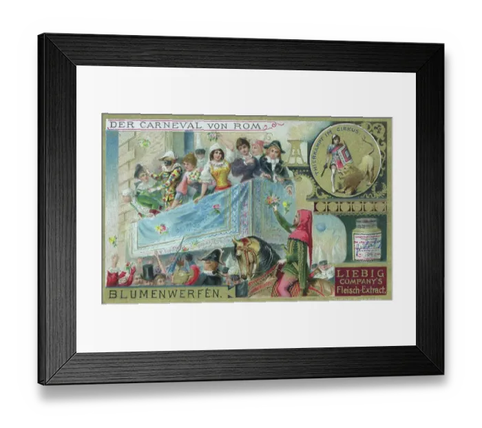 Framed Print : Picture series The Carnveal of Rome, Italy, throwing flowers, Historical, digitally restored reproduction of a collector's picture from ca 1900, exact date unknown Framed Print : Picture series The Carnveal of Rome, Italy, throwing flowers, Historical, digitally restored reproduction of a collector's picture from ca 1900, exact date unknown