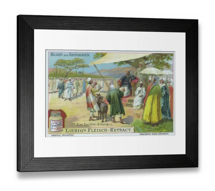 Framed Print : Series of pictures from Abyssinia, Ethiopia, a court session, Historical, digitally restored reproduction of a collector's picture from ca 1900, exact date u Framed Print : Series of pictures from Abyssinia, Ethiopia, a court session, Historical, digitally restored reproduction of a collector's picture from ca 1900, exact date u