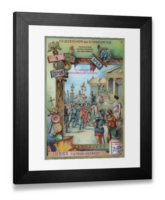 Framed Print : Series Field Signs and Standards, Fledzeichen bei den Roemern, Signa legonis, Triumphal procession of a Roman commander, Rome, Italy, digitally restored reproduction of a collector's picture from c. 1900 Framed Print : Series Field Signs and Standards, Fledzeichen bei den Roemern, Signa legonis, Triumphal procession of a Roman commander, Rome, Italy, digitally restored reproduction of a collector's picture from c. 1900