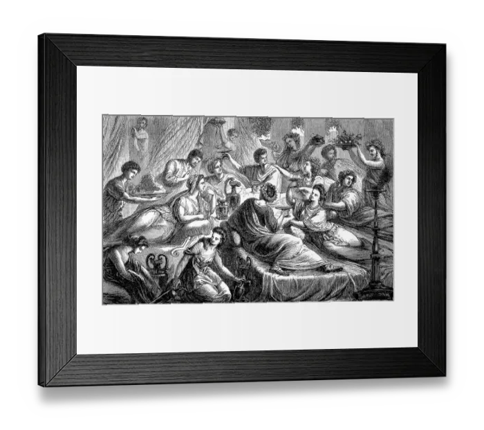 Framed Print : The Banquet of a Noble Roman in Ancient Rome, History of Ancient Rome, Roman Empire, Italy, Historical, Digitally restored reproduction of a 19th century original Framed Print : The Banquet of a Noble Roman in Ancient Rome, History of Ancient Rome, Roman Empire, Italy, Historical, Digitally restored reproduction of a 19th century original