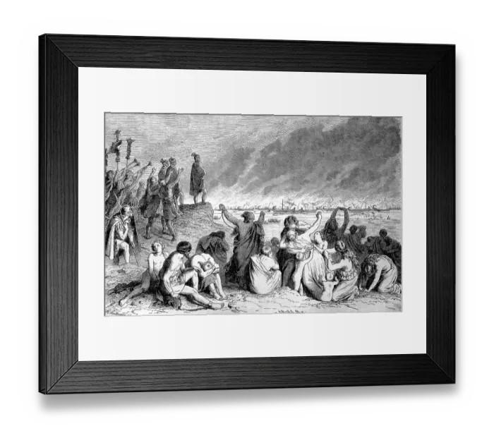 Framed Print : Publius Cornelius Scipio Africanus, 236 B. C. 183 B. Let the Fleet of Carthage Burn, The History of Ancient Rome, Roman Empire, Italy, Historical, digitally restored reproduction of a 19th century original Framed Print : Publius Cornelius Scipio Africanus, 236 B. C. 183 B. Let the Fleet of Carthage Burn, The History of Ancient Rome, Roman Empire, Italy, Historical, digitally restored reproduction of a 19th century original