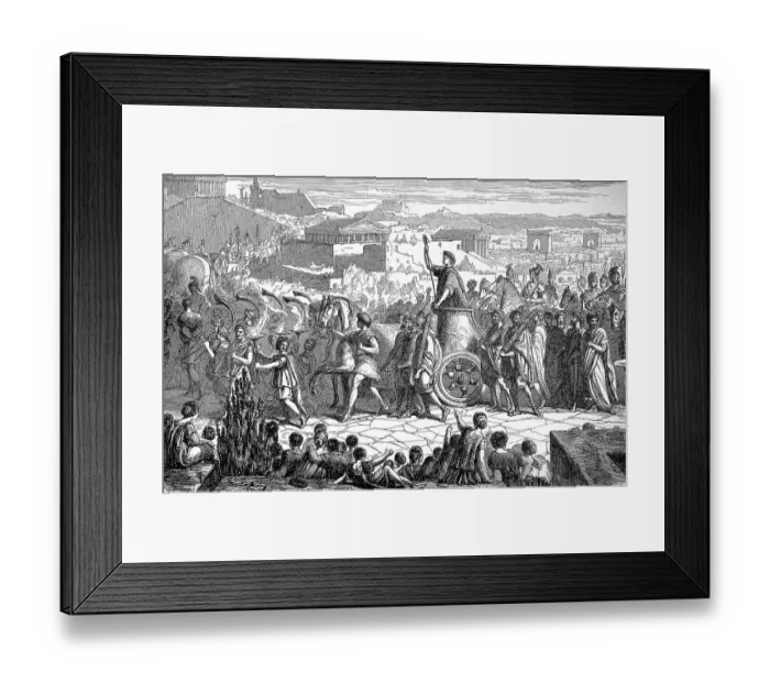 Framed Print : Triumphal procession of Publius Cornelius Scipio Africanus, 236 BC 183 BC Carthage, The History of Ancient Rome, Roman Empire, Italy, Historical, digitally restored reproduction of a 19th century original Framed Print : Triumphal procession of Publius Cornelius Scipio Africanus, 236 BC 183 BC Carthage, The History of Ancient Rome, Roman Empire, Italy, Historical, digitally restored reproduction of a 19th century original