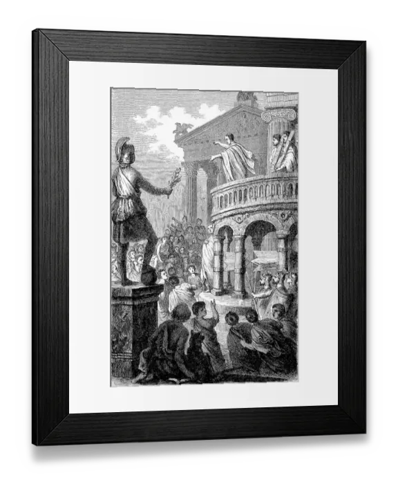 Framed Print : The Rostra, a large platform in the city of Rome that stood during the Republican and, Historically, digitally restored reproduction of a 19th century Imperial era original Framed Print : The Rostra, a large platform in the city of Rome that stood during the Republican and, Historically, digitally restored reproduction of a 19th century Imperial era original