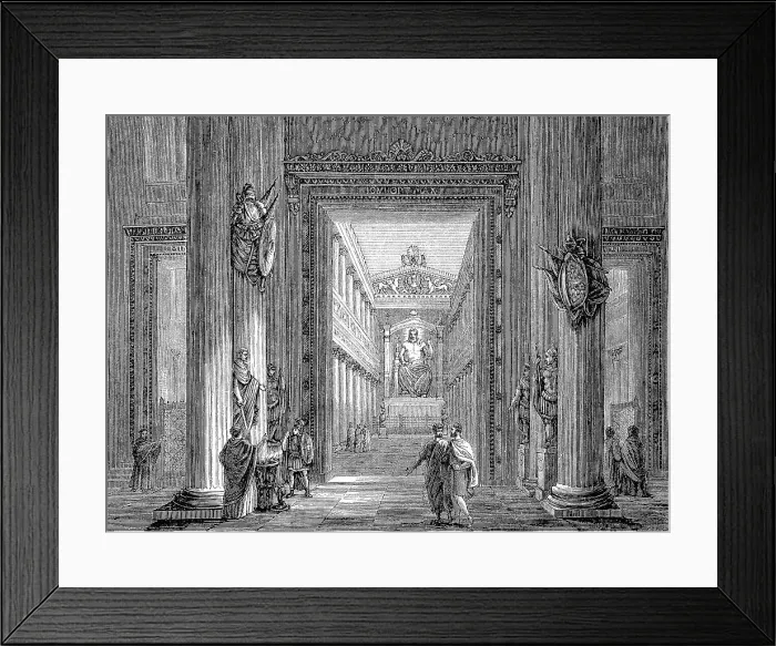 Framed Print : Temple of Romulus on the Roman Forum in Ancient Rome, History of Ancient Rome, Roman Empire, Italy, Historical, digitally restored reproduction of a 19th century original Framed Print : Temple of Romulus on the Roman Forum in Ancient Rome, History of Ancient Rome, Roman Empire, Italy, Historical, digitally restored reproduction of a 19th century original