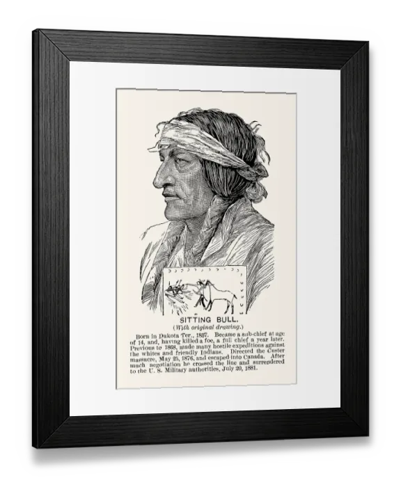 Framed Print : SITTING BULL PORTRAIT