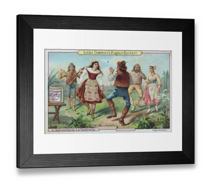 Framed Print : Picture series national dances La Taratella, Italy Framed Print : Picture series national dances La Taratella, Italy