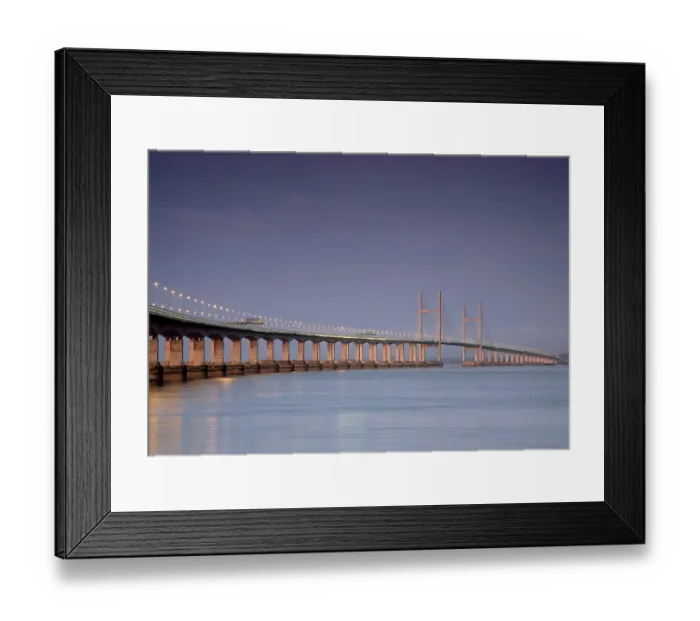 Framed Print : Severn Bridge View at Blue Hour Framed Print : Severn Bridge View at Blue Hour
