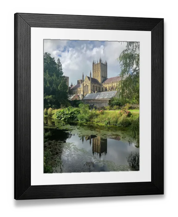 Framed Print : Wells Cathedral from the Bishop's Palace Framed Print : Wells Cathedral from the Bishop's Palace