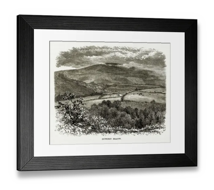 Framed Print : Dunkery Beacon, Exmoor, England Victorian Engraving, 1840 Framed Print : Dunkery Beacon, Exmoor, England Victorian Engraving, 1840