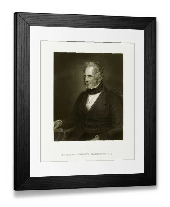 Framed Print : Viscount K. G. Palmerston Victorian Engraving, Circa 1865 Framed Print : Viscount K. G. Palmerston Victorian Engraving, Circa 1865