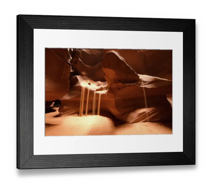 Framed Print : Upper Antelope Canyon - Sand Fall Framed Print : Upper Antelope Canyon - Sand Fall