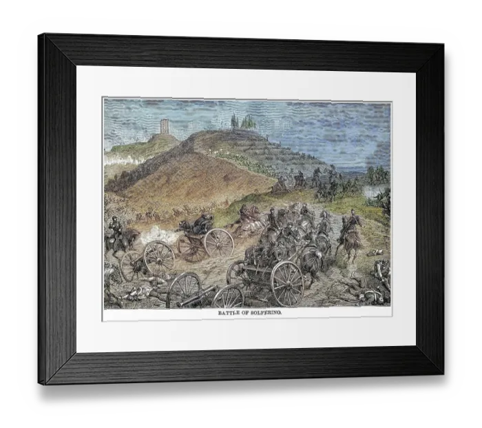 Framed Print : Old engraving illustration of Napoleon III at the Battle of Solferino (24 June 1859) victory of French emperor Napoleon III against Austrians Framed Print : Old engraving illustration of Napoleon III at the Battle of Solferino (24 June 1859) victory of French emperor Napoleon III against Austrians