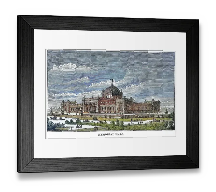 Framed Print : Old engraved illustration of view of Memorial Hall, a Beaux-Arts style building which is located in West Fairmount Park, Philadelphia, Pennsylvania (built as the art gallery for the 1876 Centennial Exposition) Framed Print : Old engraved illustration of view of Memorial Hall, a Beaux-Arts style building which is located in West Fairmount Park, Philadelphia, Pennsylvania (built as the art gallery for the 1876 Centennial Exposition)
