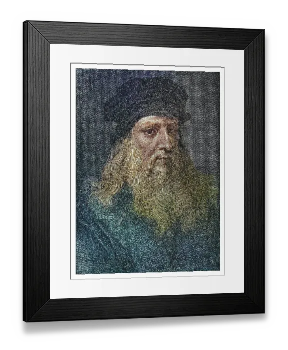 Framed Print : Portrait of Leonardo da Vinci, Italian artist and polymath, 1452 - 1519 Framed Print : Portrait of Leonardo da Vinci, Italian artist and polymath, 1452 - 1519